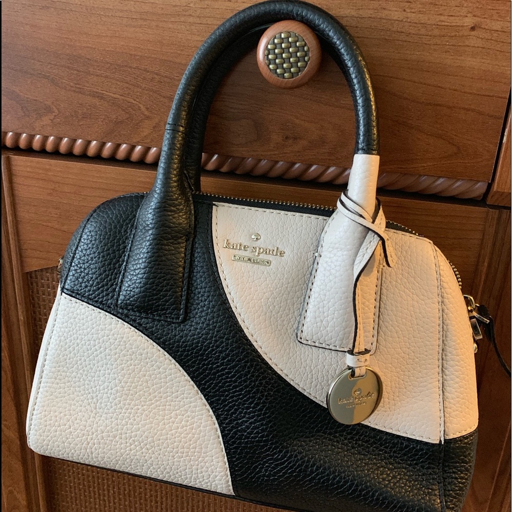 Kate Spade small black and cream crossbody